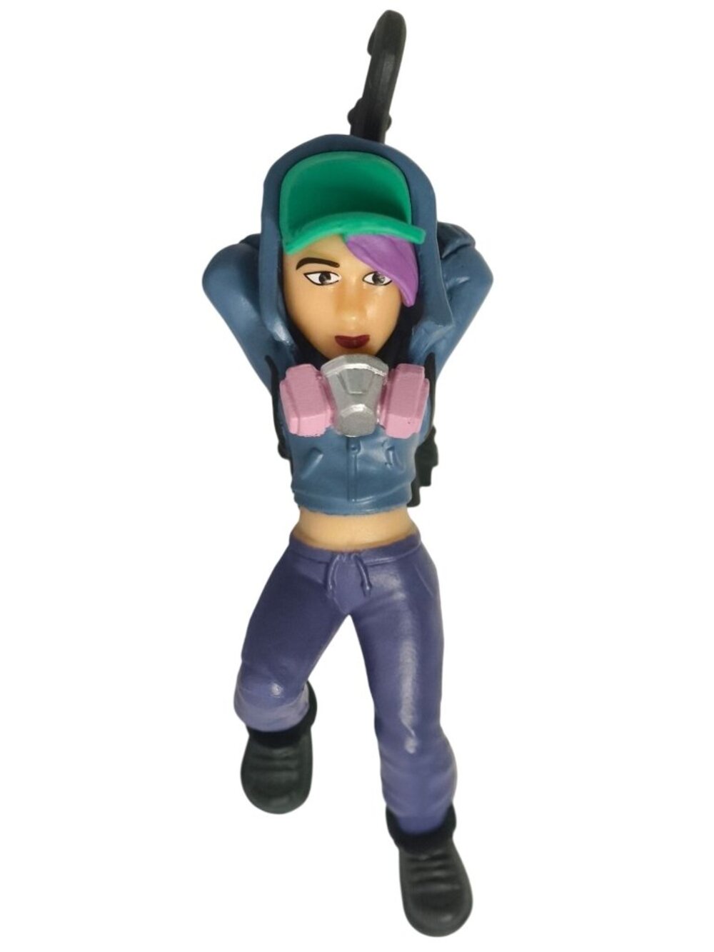 Fortnite Teknique Backpack carabiner Figure Purple Pants Hoodie Spray Can